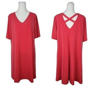 Chico's cross back short dress in Malibu Punch size 3 Petite or 16 Petite